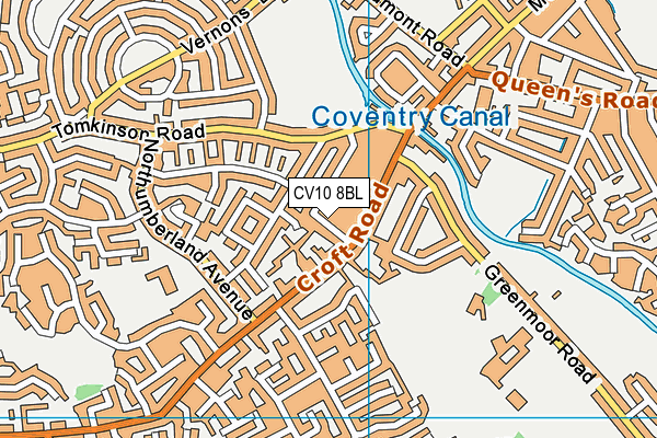 CV10 8BL map - OS VectorMap District (Ordnance Survey)