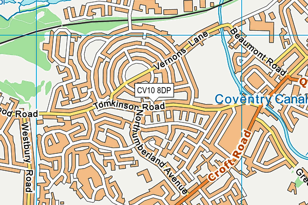 CV10 8DP map - OS VectorMap District (Ordnance Survey)