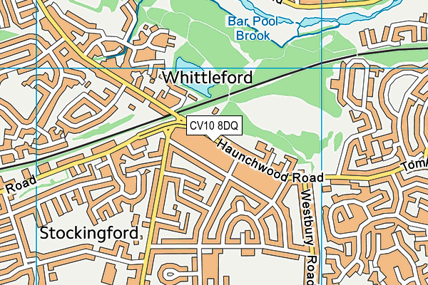 CV10 8DQ map - OS VectorMap District (Ordnance Survey)