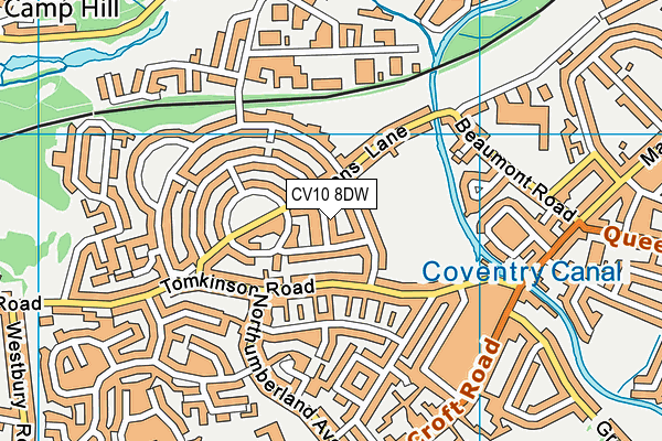 CV10 8DW map - OS VectorMap District (Ordnance Survey)