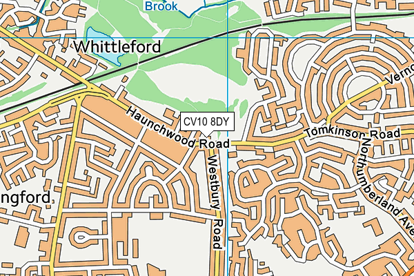 CV10 8DY map - OS VectorMap District (Ordnance Survey)