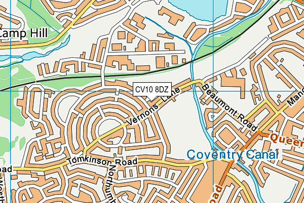 CV10 8DZ map - OS VectorMap District (Ordnance Survey)