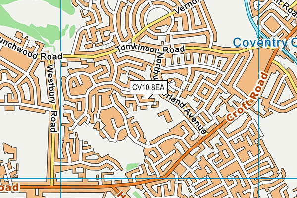 CV10 8EA map - OS VectorMap District (Ordnance Survey)