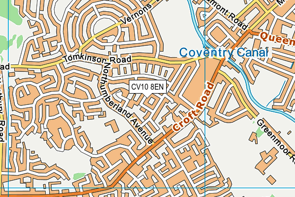 CV10 8EN map - OS VectorMap District (Ordnance Survey)