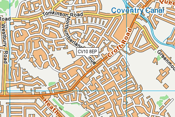 CV10 8EP map - OS VectorMap District (Ordnance Survey)