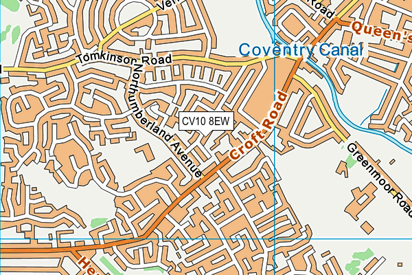 CV10 8EW map - OS VectorMap District (Ordnance Survey)