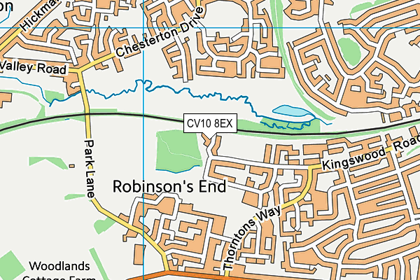 CV10 8EX map - OS VectorMap District (Ordnance Survey)