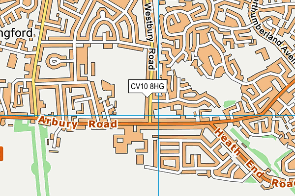 CV10 8HG map - OS VectorMap District (Ordnance Survey)