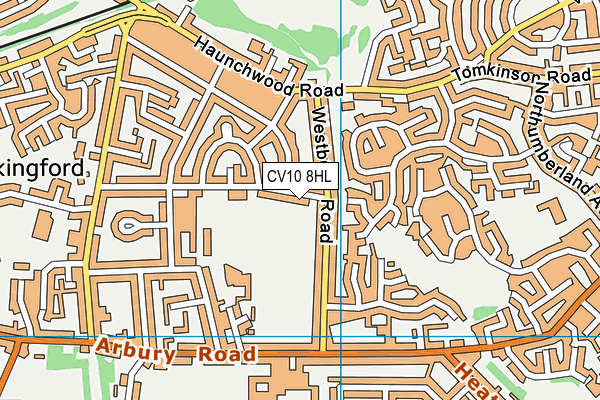 CV10 8HL map - OS VectorMap District (Ordnance Survey)