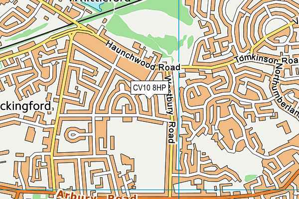 CV10 8HP map - OS VectorMap District (Ordnance Survey)