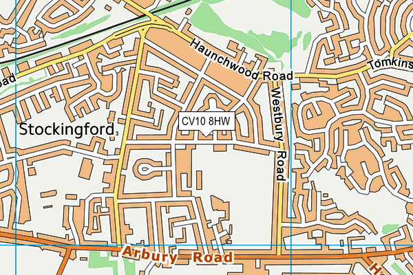 Stockingford Maintained Nursery School map (CV10 8HW) - OS VectorMap District (Ordnance Survey)