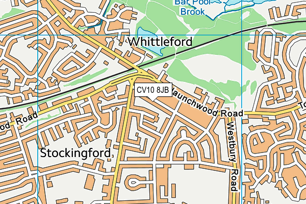 CV10 8JB map - OS VectorMap District (Ordnance Survey)