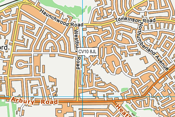 CV10 8JL map - OS VectorMap District (Ordnance Survey)
