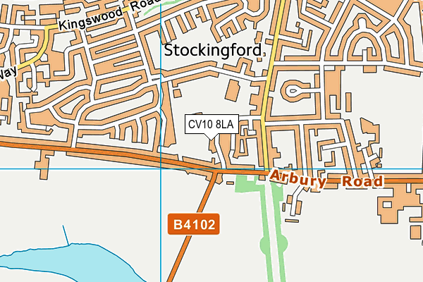 CV10 8LA map - OS VectorMap District (Ordnance Survey)