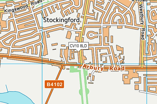 CV10 8LD map - OS VectorMap District (Ordnance Survey)