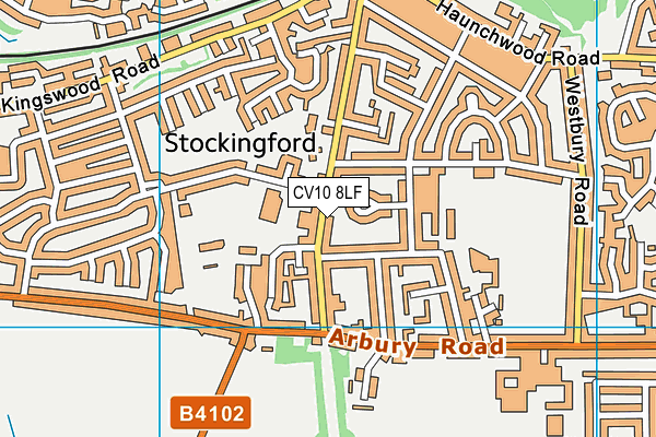 CV10 8LF map - OS VectorMap District (Ordnance Survey)