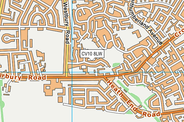 CV10 8LW map - OS VectorMap District (Ordnance Survey)