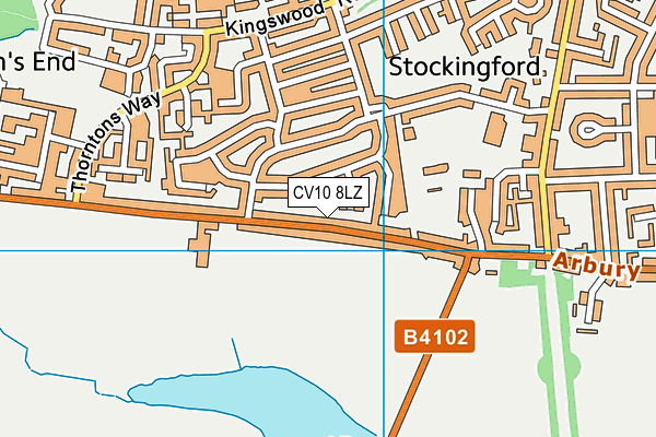 CV10 8LZ map - OS VectorMap District (Ordnance Survey)