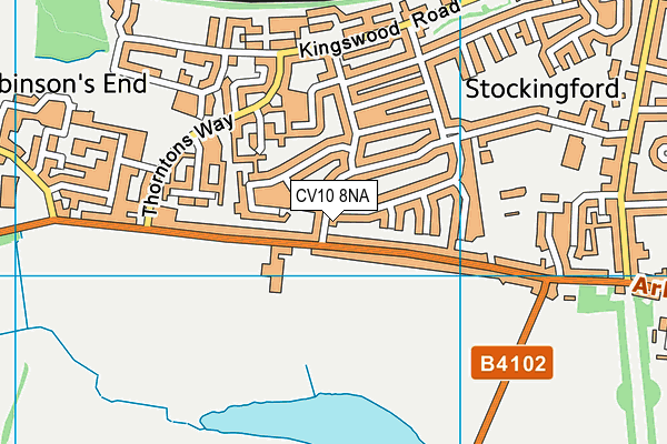 CV10 8NA map - OS VectorMap District (Ordnance Survey)