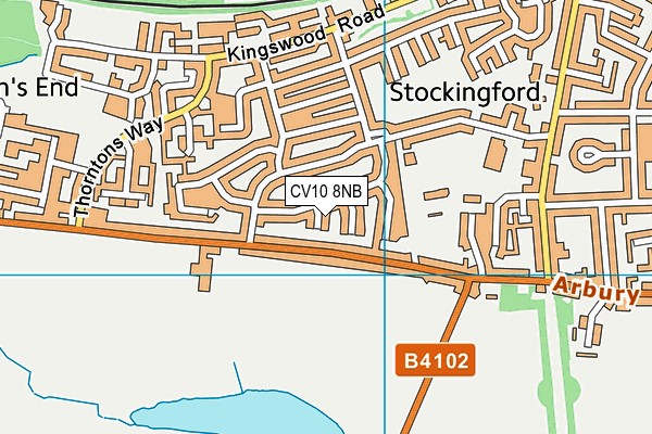 CV10 8NB map - OS VectorMap District (Ordnance Survey)