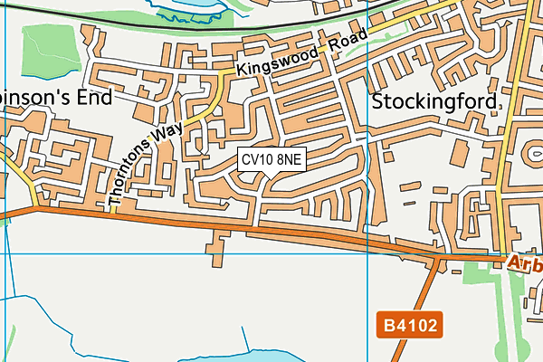 CV10 8NE map - OS VectorMap District (Ordnance Survey)