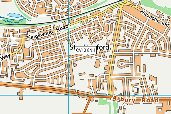 St Paul's CofE Primary School, Nuneaton map (CV10 8NH) - OS VectorMap District (Ordnance Survey)