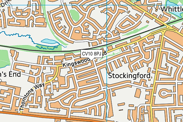 CV10 8PJ map - OS VectorMap District (Ordnance Survey)