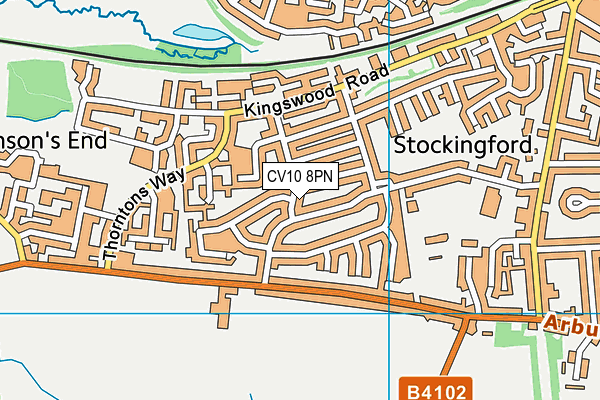 CV10 8PN map - OS VectorMap District (Ordnance Survey)