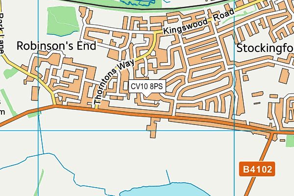 CV10 8PS map - OS VectorMap District (Ordnance Survey)