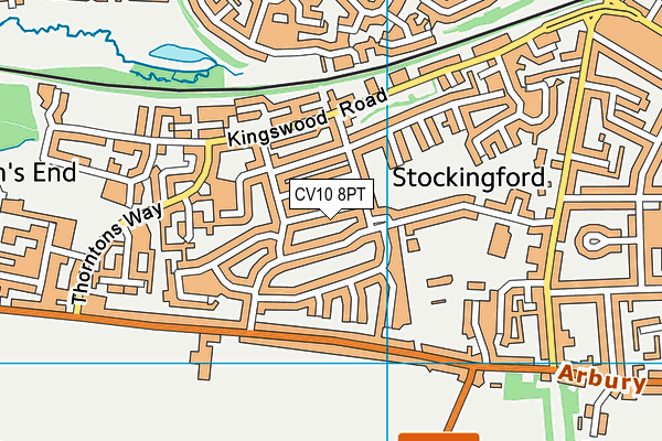 CV10 8PT map - OS VectorMap District (Ordnance Survey)