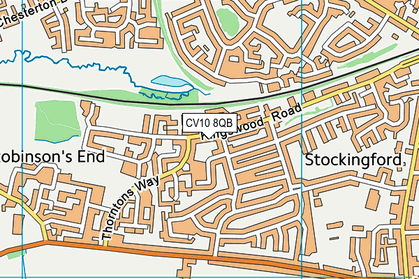 CV10 8QB map - OS VectorMap District (Ordnance Survey)