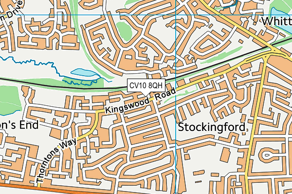CV10 8QH map - OS VectorMap District (Ordnance Survey)
