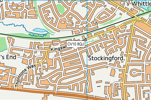 CV10 8QJ map - OS VectorMap District (Ordnance Survey)