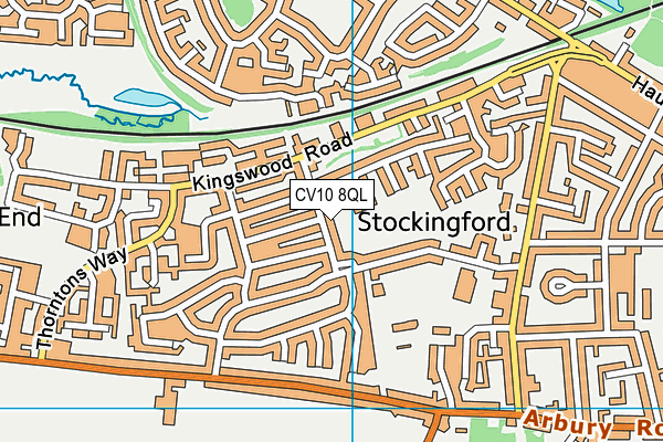 CV10 8QL map - OS VectorMap District (Ordnance Survey)