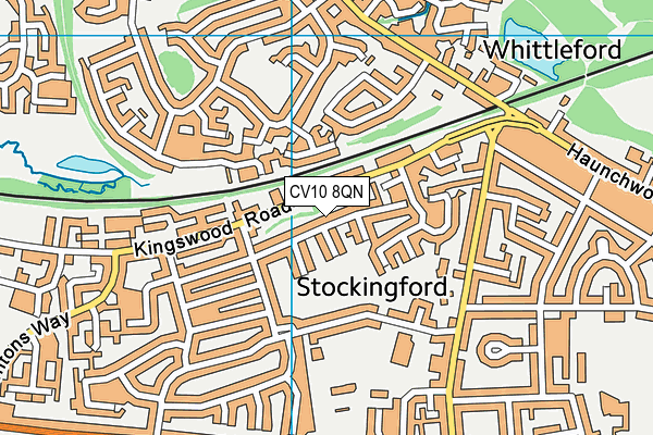 CV10 8QN map - OS VectorMap District (Ordnance Survey)