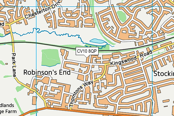 CV10 8QP map - OS VectorMap District (Ordnance Survey)