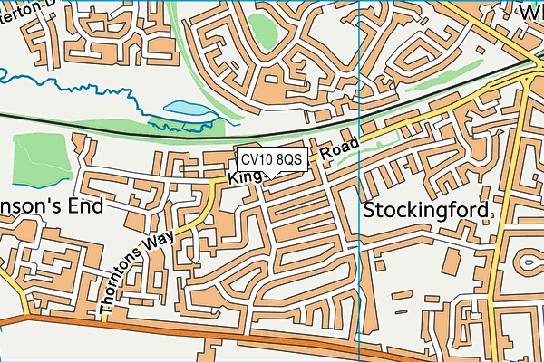 CV10 8QS map - OS VectorMap District (Ordnance Survey)