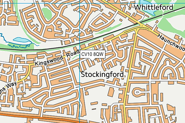 CV10 8QW map - OS VectorMap District (Ordnance Survey)