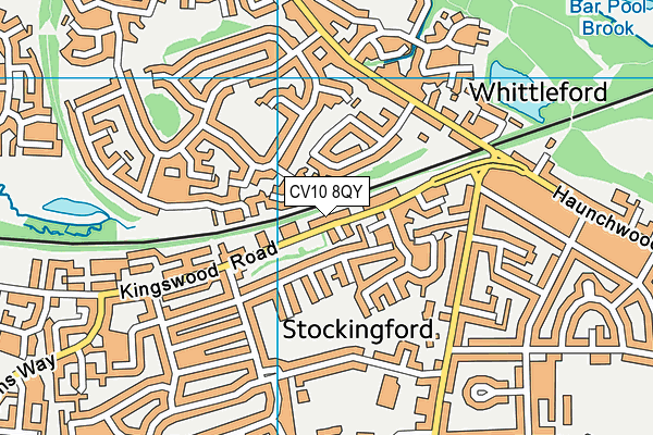 CV10 8QY map - OS VectorMap District (Ordnance Survey)