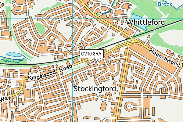 CV10 8RA map - OS VectorMap District (Ordnance Survey)