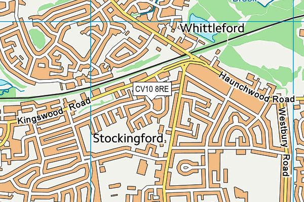 CV10 8RE map - OS VectorMap District (Ordnance Survey)