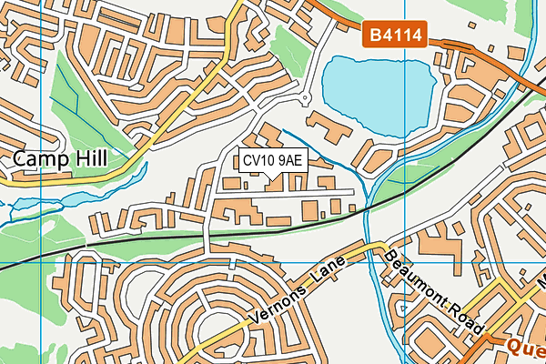 CV10 9AE map - OS VectorMap District (Ordnance Survey)