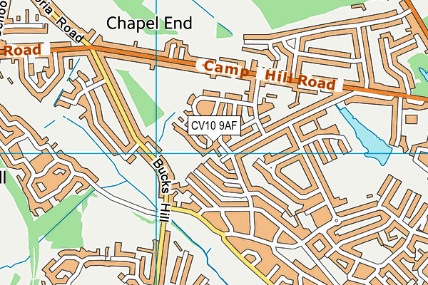 CV10 9AF map - OS VectorMap District (Ordnance Survey)