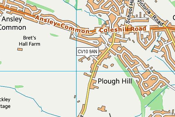 CV10 9AN map - OS VectorMap District (Ordnance Survey)