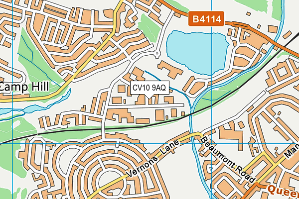 CV10 9AQ map - OS VectorMap District (Ordnance Survey)