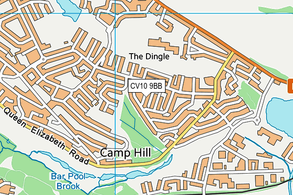 CV10 9BB map - OS VectorMap District (Ordnance Survey)