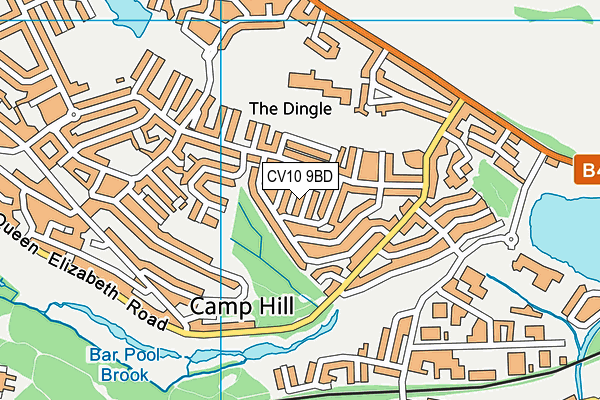 CV10 9BD map - OS VectorMap District (Ordnance Survey)