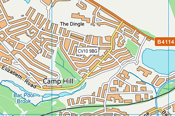 CV10 9BG map - OS VectorMap District (Ordnance Survey)