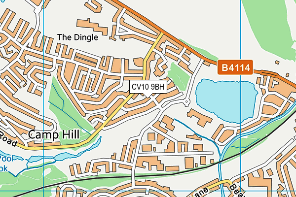 CV10 9BH map - OS VectorMap District (Ordnance Survey)