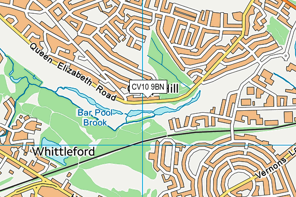 CV10 9BN map - OS VectorMap District (Ordnance Survey)